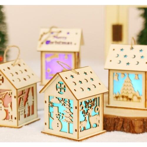 Christmas cabin material package decoration creative diy handmade christmas tree ornament decoration scene layout dress up