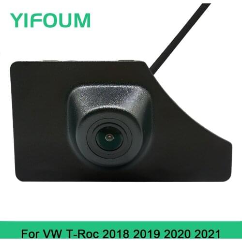 YIFOUM HD CCD Car Front View Parking Night Vision Positive Waterproof Logo Camera For Volkswagen VW T-Roc TRoc 2018 2019 2020-21