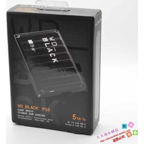 WD / Western data black P10 5T mobile hard disk 5T compatible with PS4 game hard disk 5TB. High speed