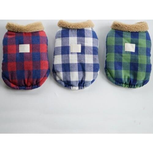 Winter Warm Plaid Pet Dog Coat Clothes Windproof Dog Clothing for Small Medium Dogs Pet Chihuahua Puppy Outfit Dog Apparel