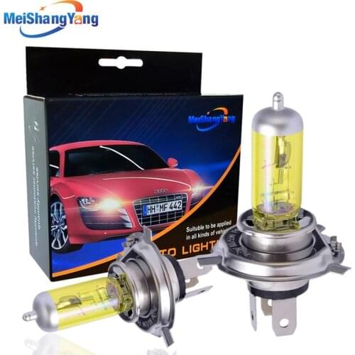 2PCS H4 55W Halogen Bulb Car Light Source High Power Quartz Glass Car Driving Lamp Auto Fog Lights 3000K 5000K Yellow White 12V