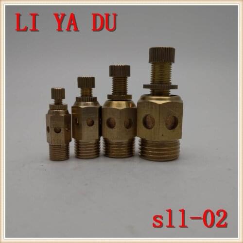 2PCS/LOT Adjustable Pneumatic Muffler 1/4 The mute throttling Inner cover