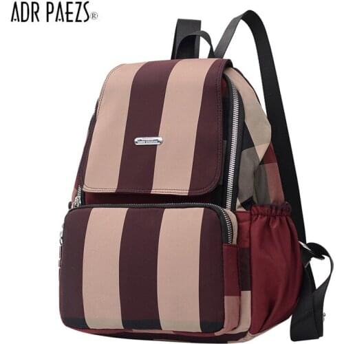2020 Womens Large-capacity Backpack Waterproof Nylon plaid Bag travel Shoulder Bag Leisure Mochila Bolsa Feminina Sac Main Femm