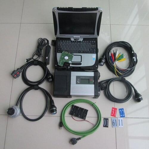 2020 new version 500G HDD software Auto scanner MB STAR C5 Dignosis with CF19 Used laptop CF-19 touchscreen car diagnostic tool