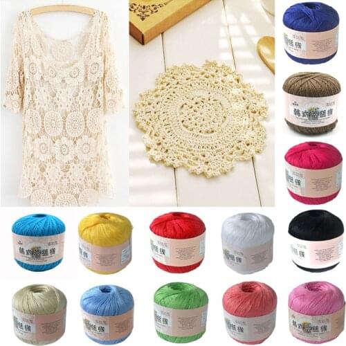 50g/Roll Lace Crochet Thread 0.8MM Hand Knitting Scarf Hat Thread Fine Quality Anti-Pilling DIY Handmade Hairpin Carpet Tools