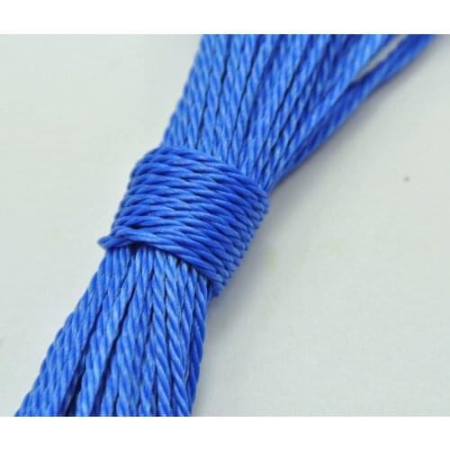 50 Meters Royal Blue Waxed Polyester Twisted Cord String Thread Line 1mm