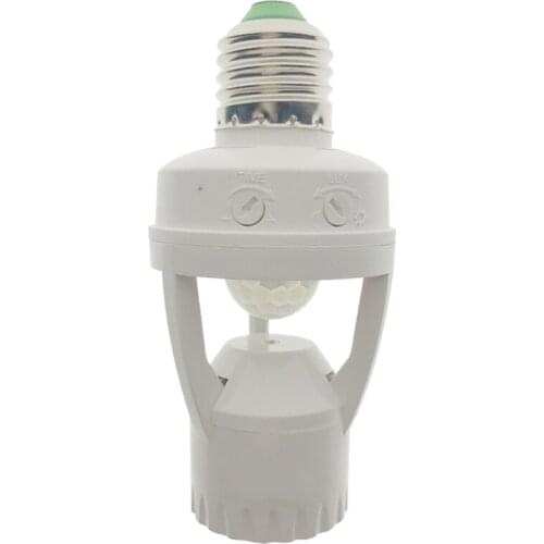 AC 110-220V 360 Degrees Pir Induction Motion Sensor IR Infrared Human E27 Plug Socket Switch Base Led Bulb Lamp Holder