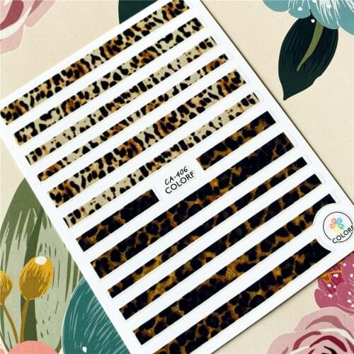 CA-359 to 406 Flower Leopard texture Rock 3D Back glue Nail decal Nail sticker Nail decoration Nail art Nail tool Nail ornament