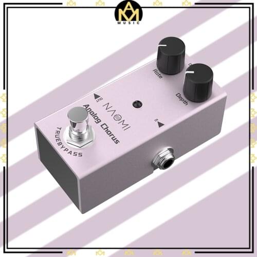 NAOMI Electric Guitar Analog Chorus Pedal Rate/Depth Knob Effect Pedal Mini Single Type DC 9V True Bypass