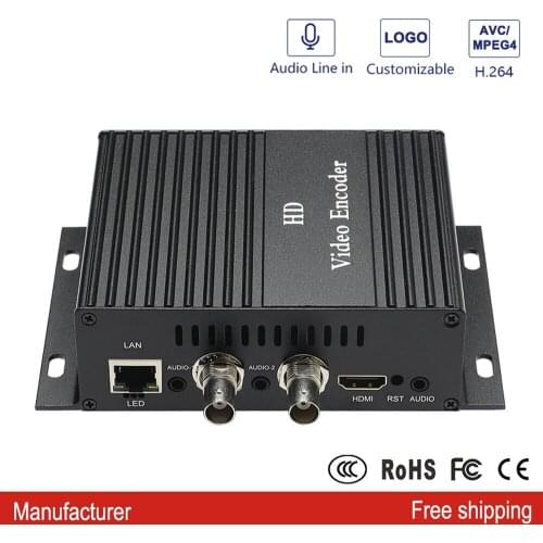 H3112B H264 Encoder IPTV Encoder 1 Channel HDMI 2 Channel CVBS BNC Video Encoder UDP RTMP HTTP RTSP for YouTube, Twich