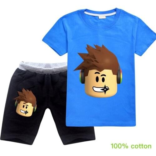 Minecraft Kids Clothes Set Boys Summer Children Clothing T Shirt+Shorts 2 PCS Sets Toddler Baby Girls Cartoon Sport Suits