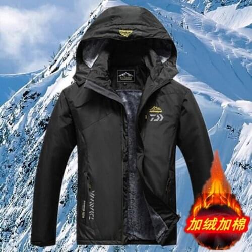 2021 DAIWA Fishing Clothing Winter Autumn Winter Waterproof Warm Fishing Jackets Men Fleece Thick Outdoor Sport Fishing Coats
