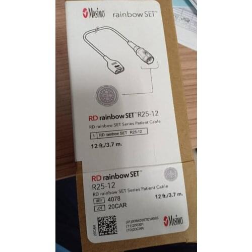 Masimo RD rainbow SET series patient cable R25-12,PN:4078 new ,original