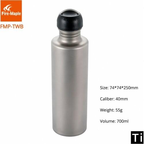 Fire Maple Titanium Water Bottle Kettle Ultralight For Outdoor Climbing Camping Backpacking Trip Travel 700ML 55g