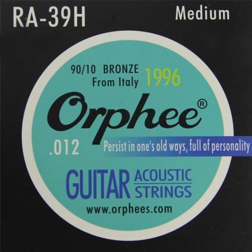 Orphee RA-39H 012-052 Acoustic Guitar Strings / Medium Light 90/10 Bronze Music Wire Set for Guitar 6pcs/set