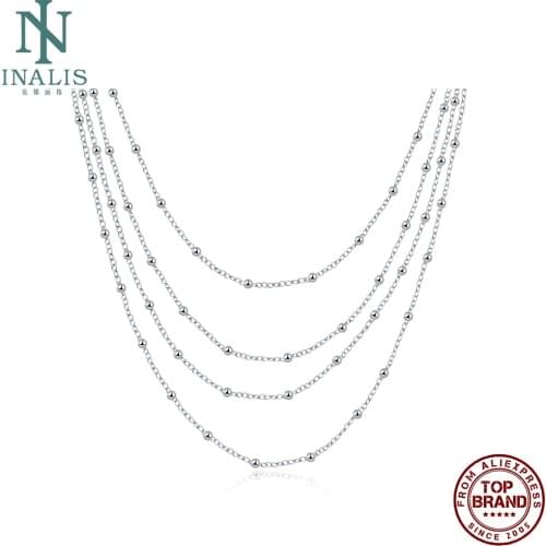 INALIS Bead Silver Plated Necklace Fashion For Woman Necklace Creative Boutique Jewelry Romantic Anniversary Gift Trend 2020