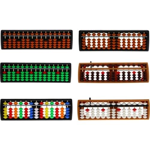 13 Rods Plastic Beads Abacus Soroban Calculating Tool Educational Math Toy Teaching Aids for School Teacher Student