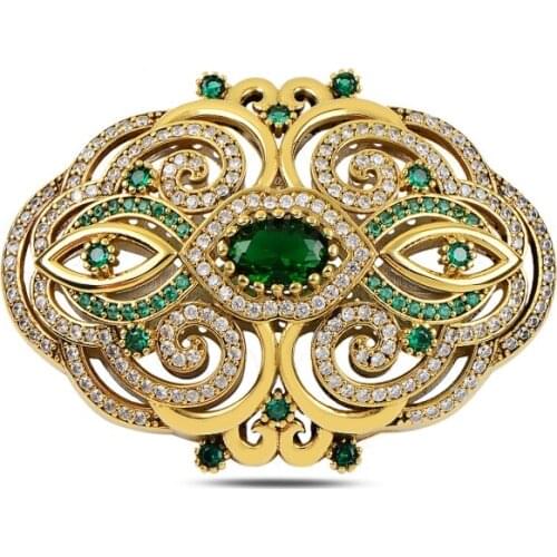 Silverlina Silver Zircon Stone Authentic Brooch