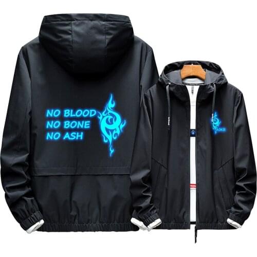 K MISSING KINGS Cosplay Hoodie Isana Yashiro Yatogami Kuroh Noctilucent Print Zipper Fashion Winter Warm Sport Coat Thick Jacket
