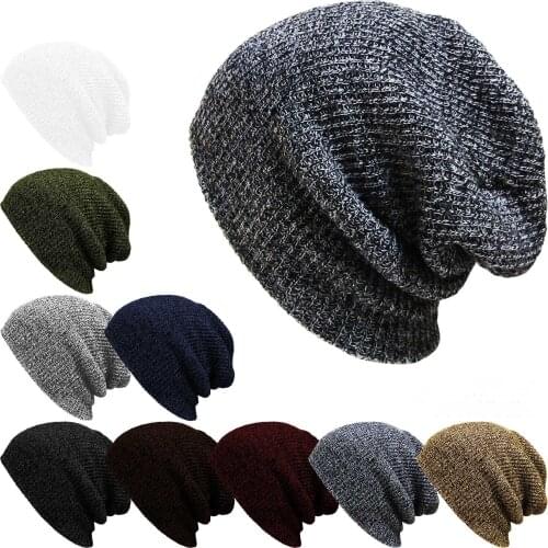 Knitted Wool Hat Autumn and Winter Popular Crossover Mens Street Dance Pullover Knitted Wool Hat Outdoor Knit Hat Christmas