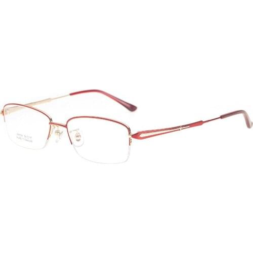Titanium Eyeglasses Fixing Device Ms. Frame Ultralight Half-Frame Myopia Eyeglasses Fixing Device High Quality Custom