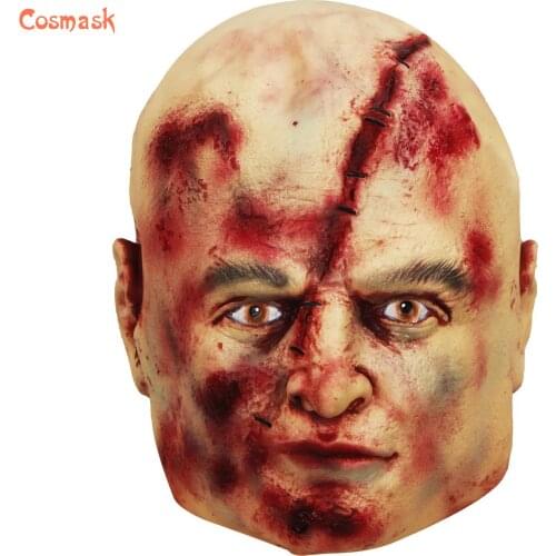 Cosmask Scar Face Mask Realistic Adult Party Costume Horror Mask Deluxe Freddy Krueger Mask Scary Carnival Cosplay Mask