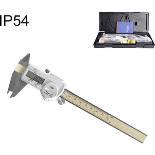 Waterproof IP54 electronic digital caliper 200mm stainless steel vernier caliper micrometer 150mm