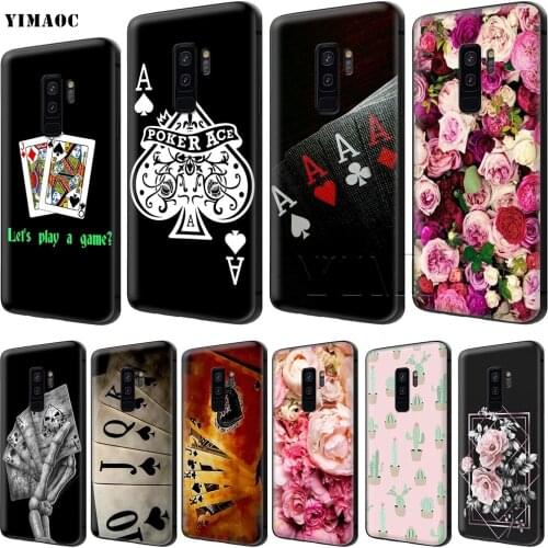 YIMAOC Poker Play Cards Game Case for Samsung Galaxy A7 A8 A9 A10 A20 A30 A40 A50 A70 M10 M20 M30 S10e J6 Plus