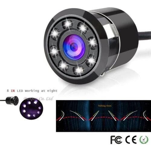 YYZSDYJQ Intelligent Dynamic Trajectory Tracks 18.5mm 8 ir Rear View Camera CCD Reverse Night Vision Backup Camera,Free Shipping