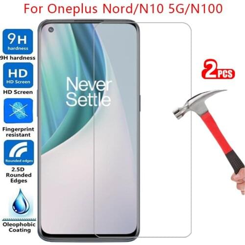 Tempered glass screen protector for oneplus nord n10 5g n100 case cover on one plus n 10 100 10n 100n protective phone coque bag