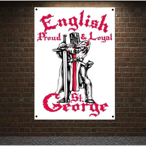 Order of the Temple Banners Flag Wall Art Vintage Crusaders Posters Canvas Painting Knights Templar Armor Wallpaper Home Decor 2