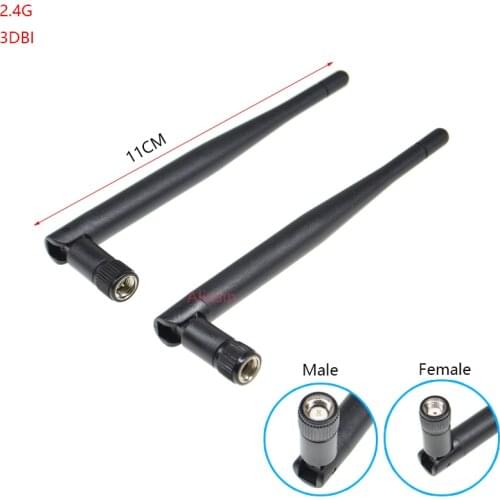 1PCS 2.4GHz 3dBi Omni WIFI Antenna With RP SMA Male/Female Plug for Wireless Router Wholesale Price Antenna WI-FI
