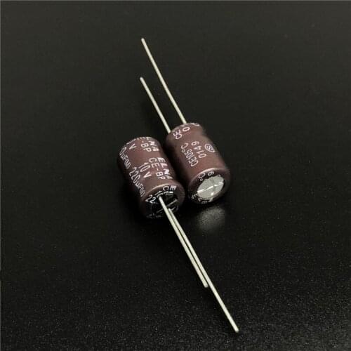 10pcs/100pcs 220uF 10V ELNA CE-BP 8x11.5mm 10V220uF Bipolar Audio Capacitor Yellow
