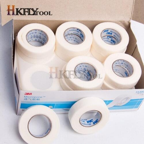 10pcs 3M Micropore Tape Surgical Tape Eyelash Extension apprication Medical breathable lash tape microporous breathable paper ta