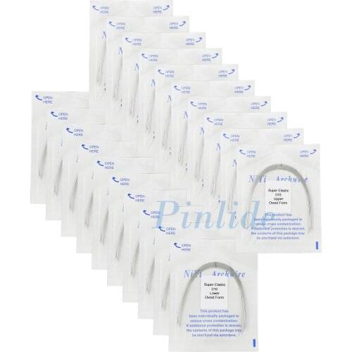 10 Packs Dental Orthodontic Niti Arch Wire Round Wire Super Elastic Natural Form 016 Upper/Lower100Pcs