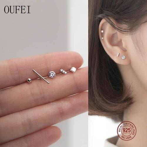 5 Stud Earring 925 Sterling Silver Women Earrings Fashion Simplicity Simple Earrings Jewelry Buy 5 Products One At a Time