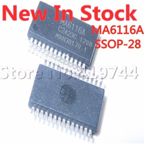 5PCS/LOT MA6116A MA6116 SSOP-28 SMD USB serial port control chip In Stock NEW original IC