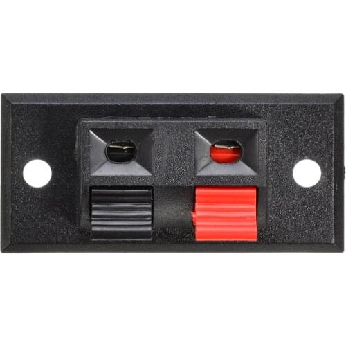 5pcs/lot 2 Positions Push In Jack Spring Load Connector High Quality Red Black Push-In Type Speaker Terminal Panel 2Position