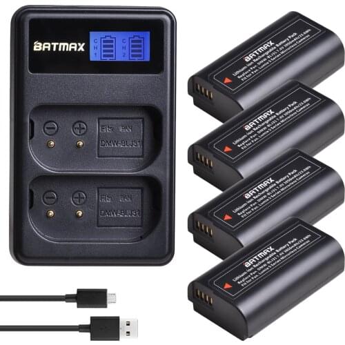 Batmax 3050mAh DMW-BLJ31 DMW BLJ31 BLJ31 Battery+LCD USB Dual Charger for Panasonic LUMIX S1, S1R, S1H Mirrorless cameras