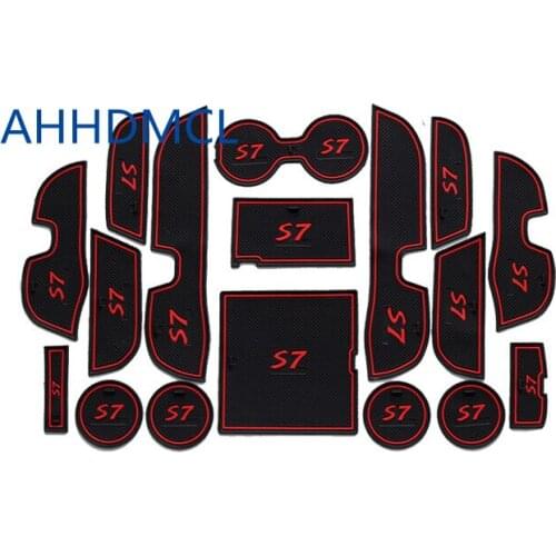Car Anti-Dirty Pad Door Groove Gate Slot Cup Armrest Storage Pad Anti-Slip Mat For BYD S7 2015 2016 2017