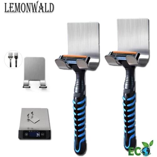 LEMONWALD Razor Holder Hang304 Stainless Steel Men Shaving Shaver wholesale Shelf Shaving Rack Bathroom Viscose Razor Hook
