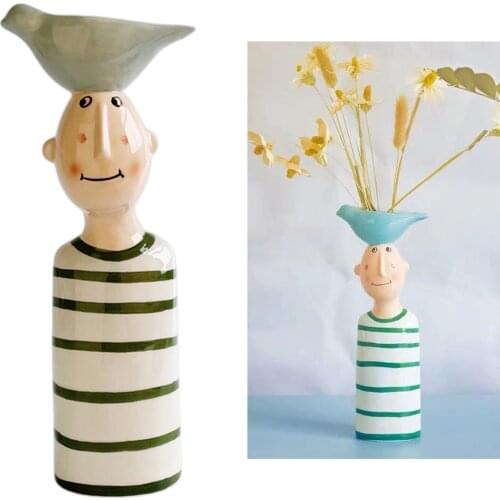 Artistic Flower Vase Pots Photo Props for Fake Silk Variety Flower Living Room Tabletop Centerpieces Windows Decor Flower Art