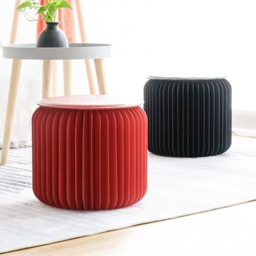 Round stool tea folding shoes stool portable living room furniture low stool nordic furniture bedroom stool for 300kgs weight