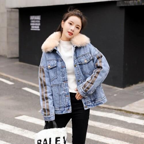 2019 Best-selling Thickened Warm Winter Coat Women Coat Denim Jacket High Quality Denim Clothing Winter Jacket