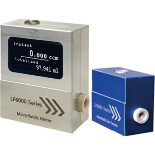 Microfluidic chip flow sensors meter