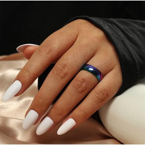 MANGOSKY Fashion Rainbow Color Ring For Women