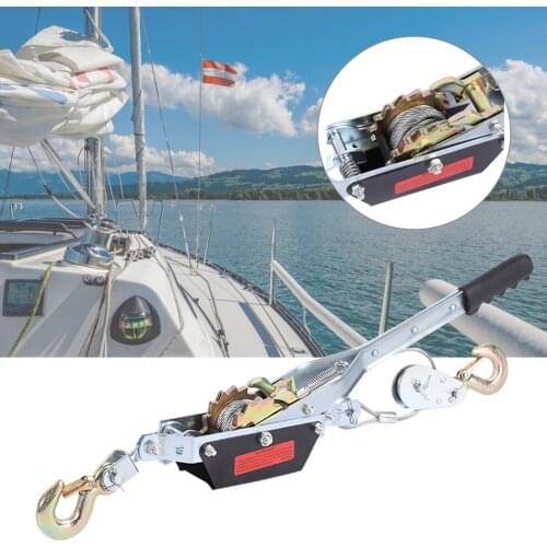 New 1T2T Hook Cable Puller Anti-reversal Brake Buckle Wire Tensioner Double Hook Liner Hand Winch Puller For Agriculture Garden