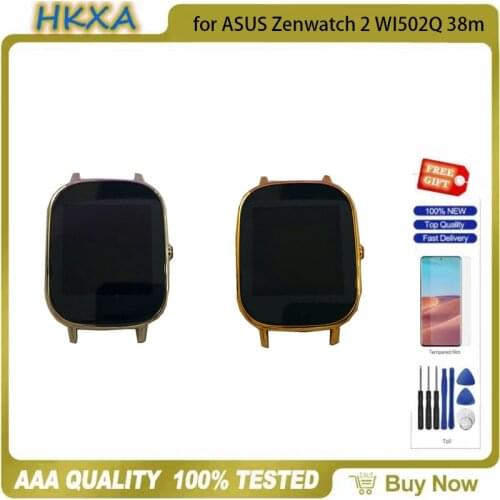 1.45 inch OLED For ASUS Zenwatch 2 WI502Q 38mm LCD display, screen with frame + touch screen digitizer for ASUS Zenwatch 2 38mm