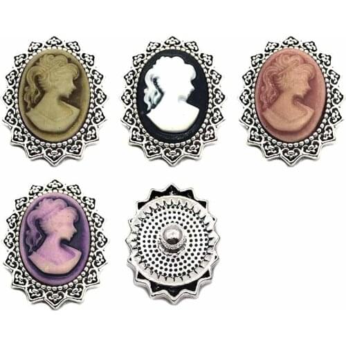 Wholesale metal Rhinestone Snap Buttons w206 flower Diy Jewelry fit 18mm Snap button Necklaces/Bracelets for women