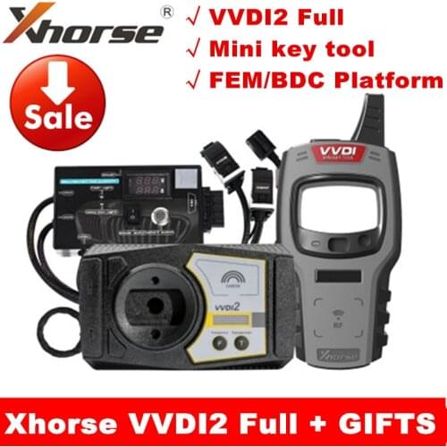 Full Version Xhorse VVDI2 Key Programmer 13 Authority For BMW FEM BDC ID48 96bit ID48 OBDII MQB Plus VVDI Mini Key Tool